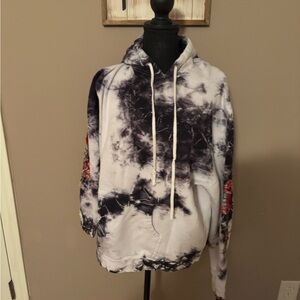 Monochrome Tie-Dye Hoodie
